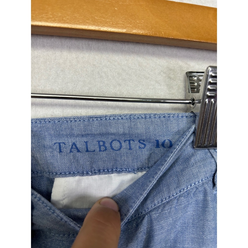 Coastal Preppy Talbots Womens 10 Blue The Weekend Chino Pants Minimalist Hampton - Picture 3 of 11